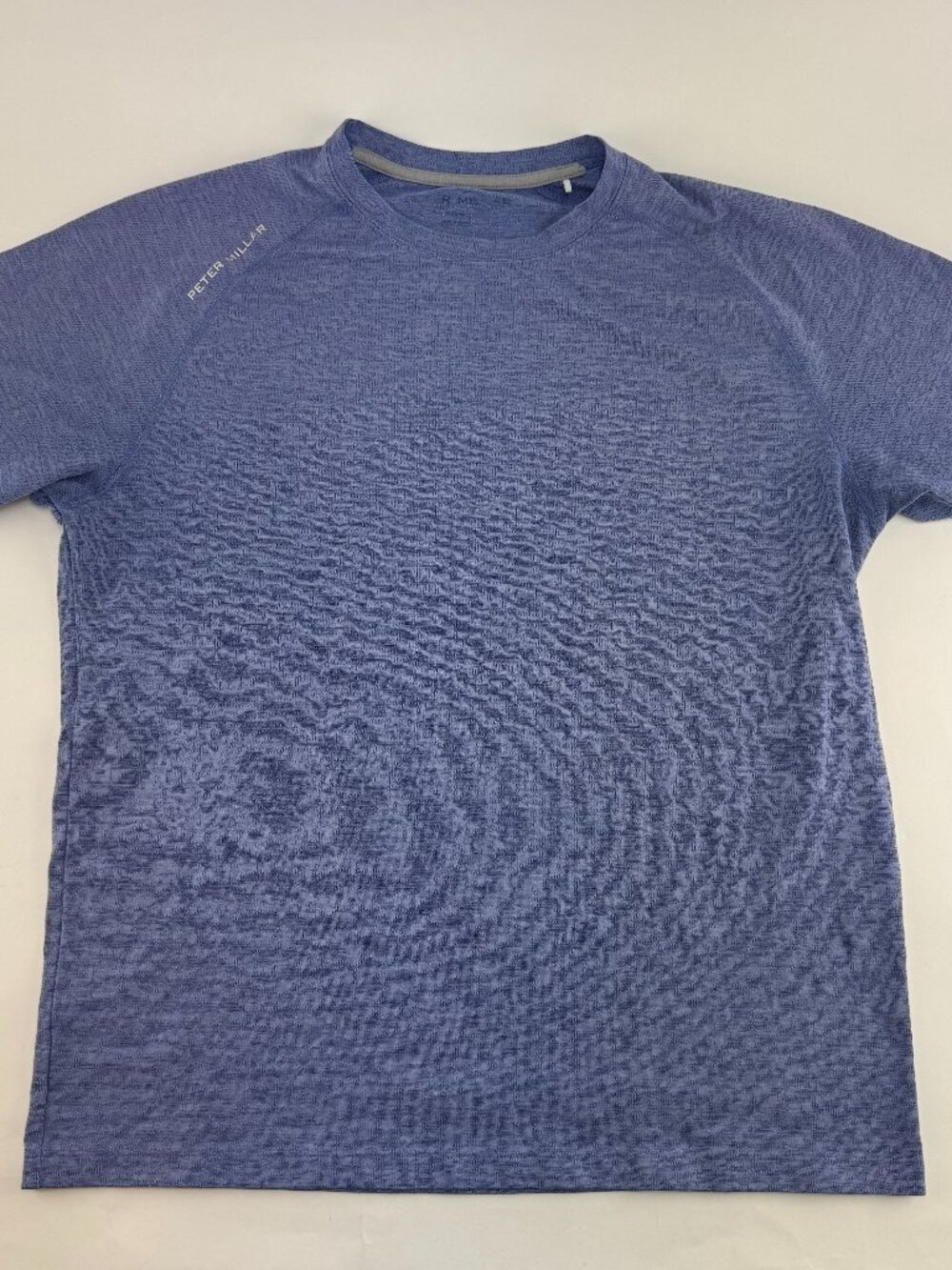 Peter Millar Aurora Performance T-Shirt Mens Blue Heathered Tech Tee